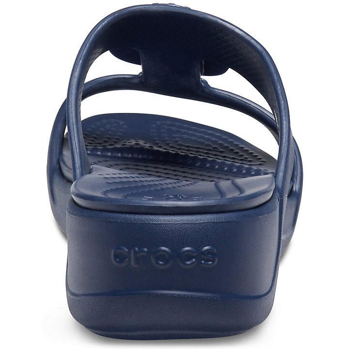 Compensées Crocs Monterey Diamante Slip-On Wedge Bleu Marine Femme | VTA-0366658