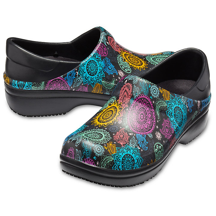 Sabots Crocs Neria Pro II Graphic Clog Noir Multicolore Femme | EVY-9540054