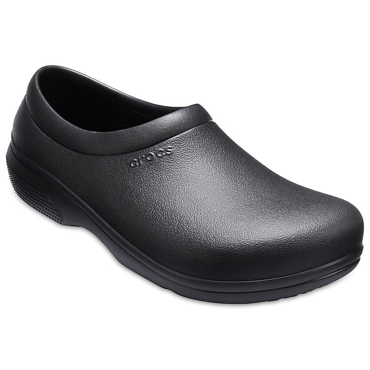 Sabots Crocs On-The-Clock Travail Slip-On Noir Femme | SBW-3924976