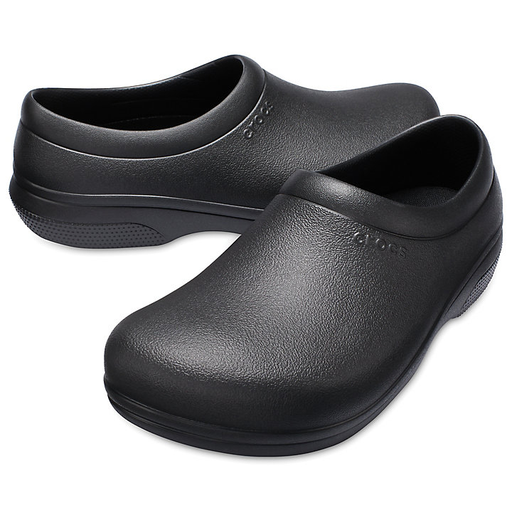 Sabots Crocs On-The-Clock Travail Slip-On Noir Femme | SBW-3924976