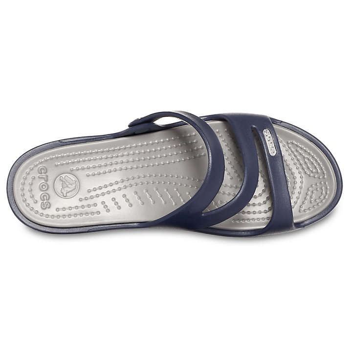 Compensées Crocs Patricia Sandal Bleu Marine Beige Femme | NWR-4779828