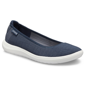 Flats Crocs Reviva Plates Bleu Marine Blanche Femme | DQD-3556814