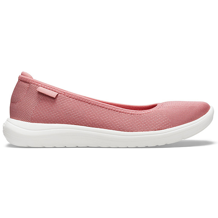 Flats Crocs Reviva Plates Corail Blanche Femme | TVO-1943561