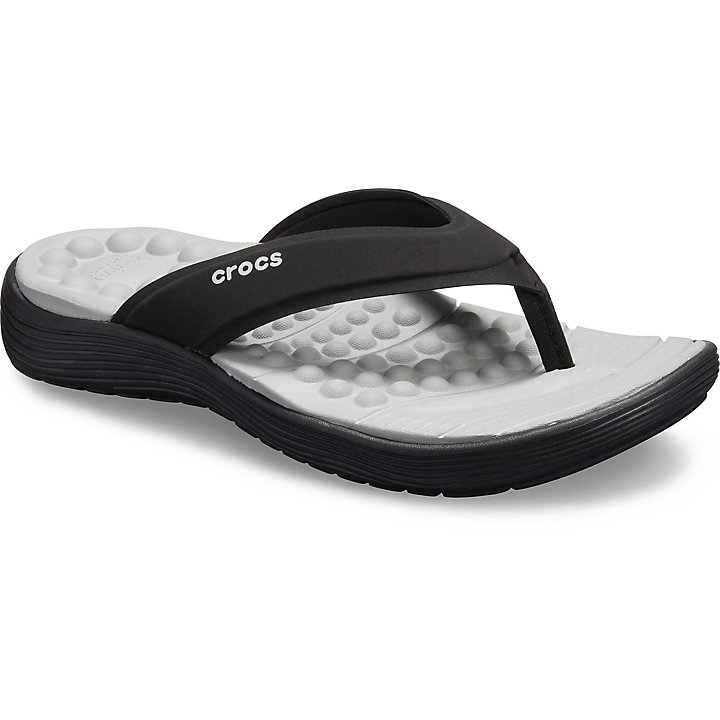 Tong Crocs Reviva Flip Noir Femme | XJX-6727297