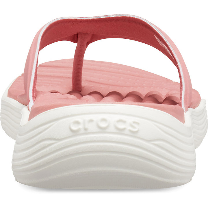 Tong Crocs Reviva Flip Corail Blanche Femme | XFA-2536378