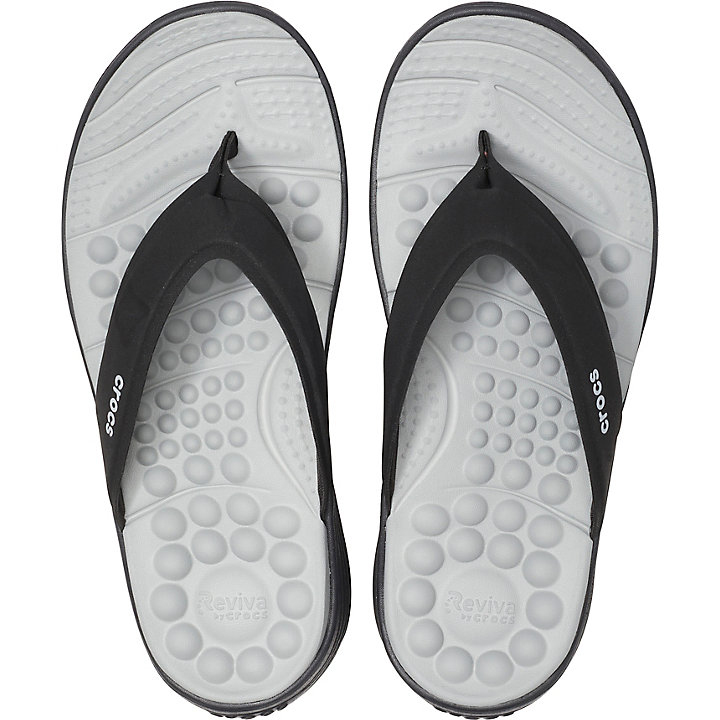 Sandales Crocs Reviva Flip Noir Femme | ZBS-3749643