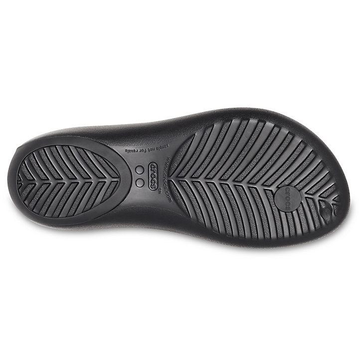 Tong Crocs Serena Flip Noir Femme | TTX-2042745