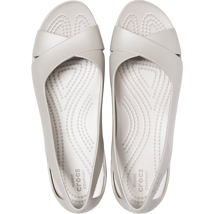 Sandales Crocs Serena Plates Platine Femme | VCX-6748022