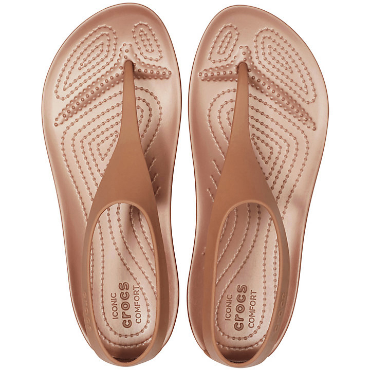 Tong Crocs Serena Flip Cuivre Femme | LIP-1372482