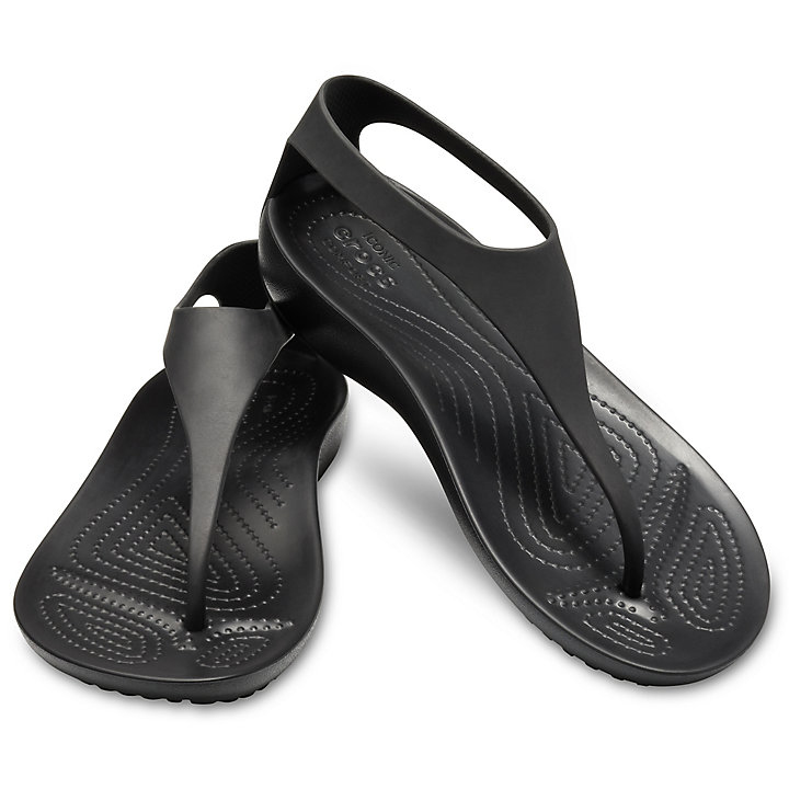 Sandales Crocs Serena Flip Noir Femme | CXJ-2658706