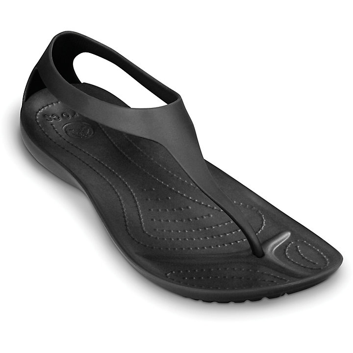 Tong Crocs Sexi Collection: Sleek Flip Flops Noir Femme | TYO-7393929