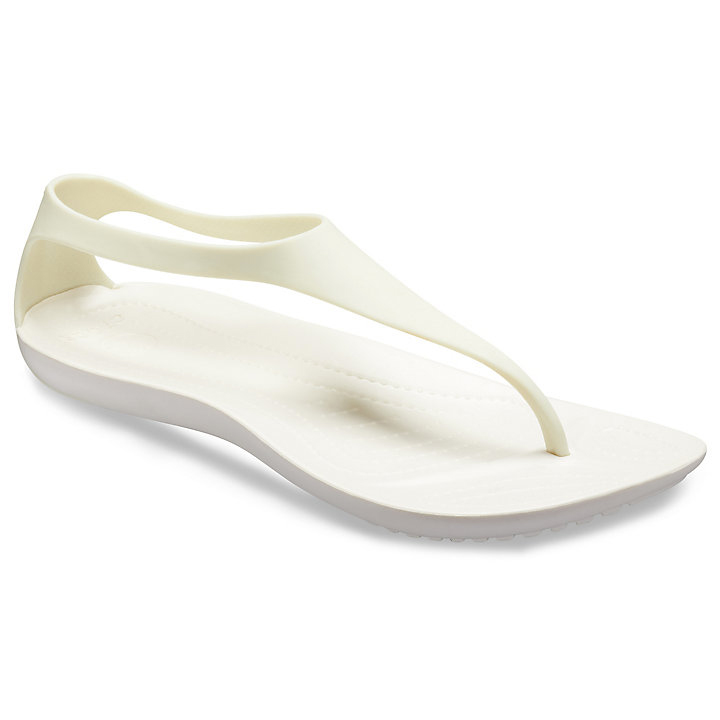 Tong Crocs Sexi Collection: Sleek Flip Flops Blanche Femme | FCK-9786304