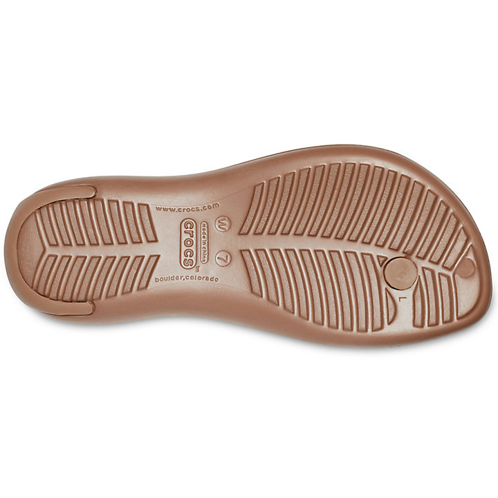 Tong Crocs Sexi Collection: Sleek Flip Flops Cuivre Femme | PEF-7410572