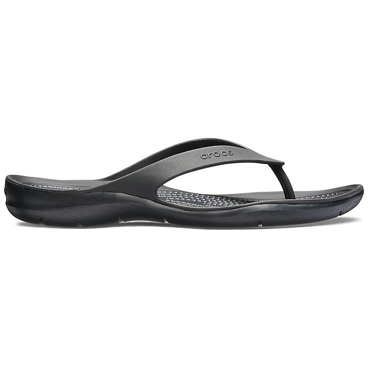 Tong Crocs Swiftwater Flip Noir Femme | OWN-1122084