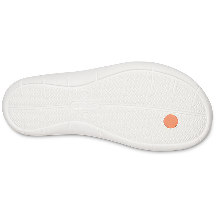 Tong Crocs Swiftwater Flip Orange Blanche Femme | GEM-8769071