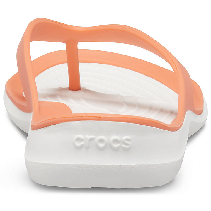 Tong Crocs Swiftwater Flip Orange Blanche Femme | GEM-8769071