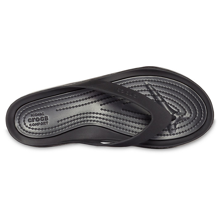 Sandales Crocs Swiftwater Flip Noir Femme | FZA-3572592