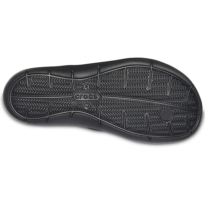 Sandales Crocs Swiftwater Flip Noir Femme | FZA-3572592