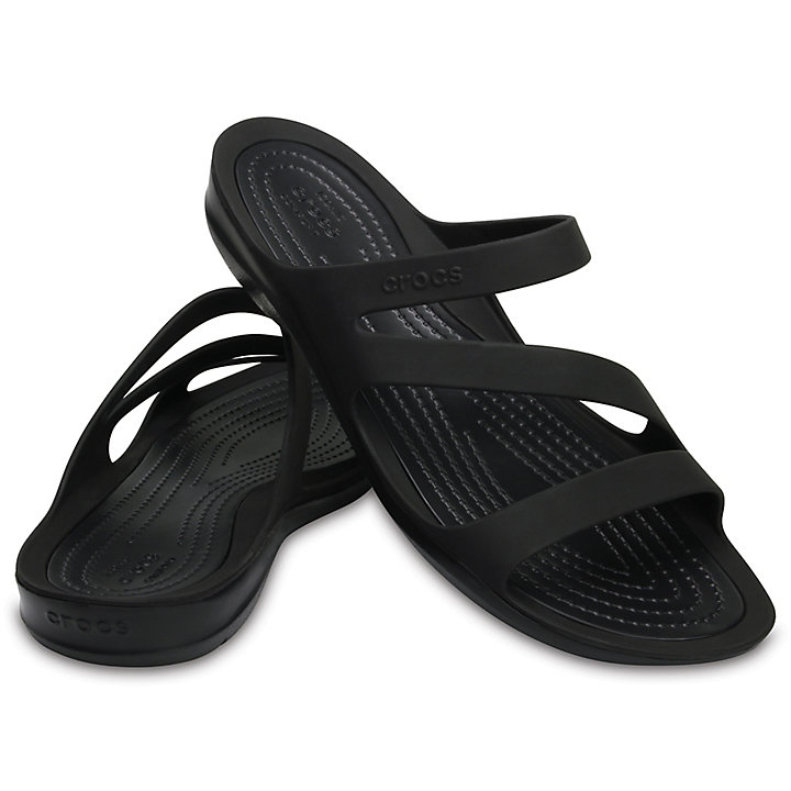 Sandales Crocs Swiftwater Sandal Noir Femme | FGE-5170230