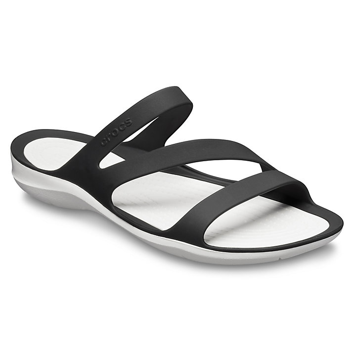 Sandales Crocs Swiftwater Sandal Noir Blanche Femme | YSU-8835351