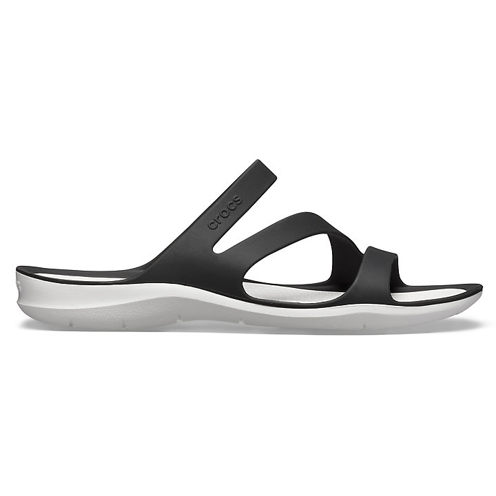 Sandales Crocs Swiftwater Sandal Noir Blanche Femme | YSU-8835351