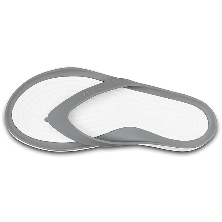 Sandales Crocs Swiftwater Flip Grise Blanche Femme | GCH-3463300