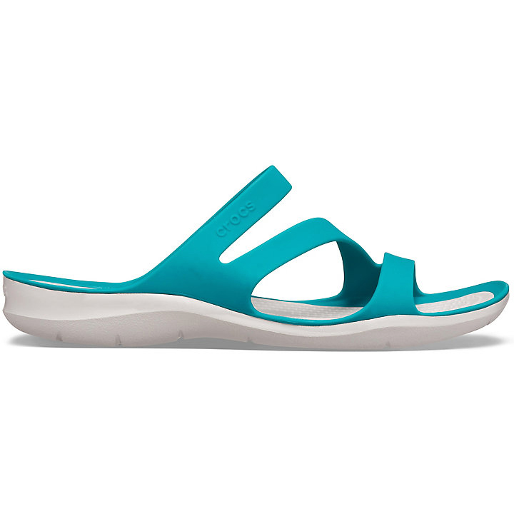 Sandales Crocs Swiftwater Sandal Turquoise Foncé Blanche Femme | NHM-8330679