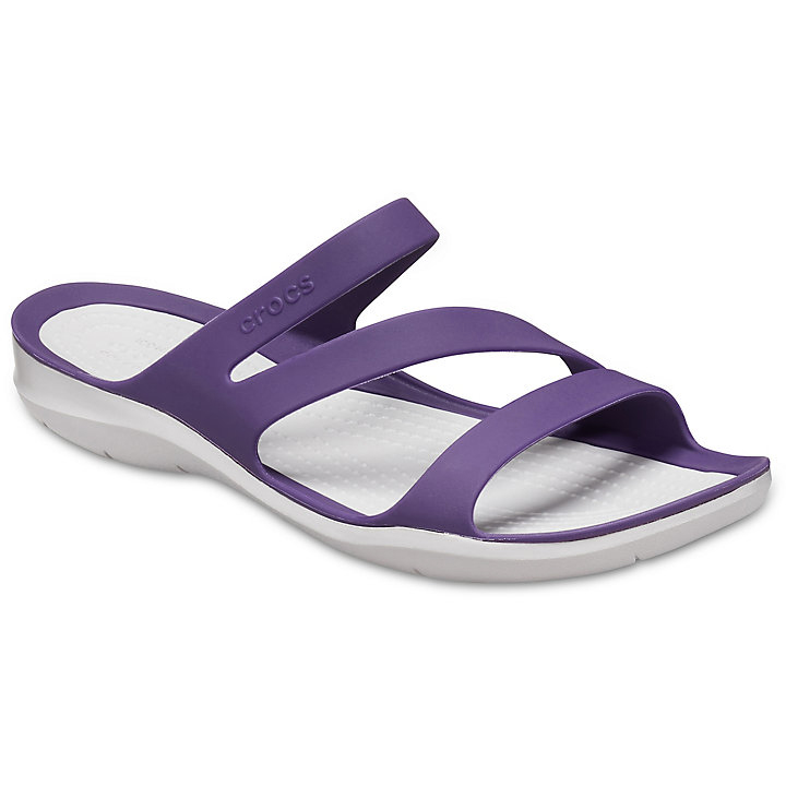 Sandales Crocs Swiftwater Sandal Violette Foncé Blanche Femme | PWR-9549281