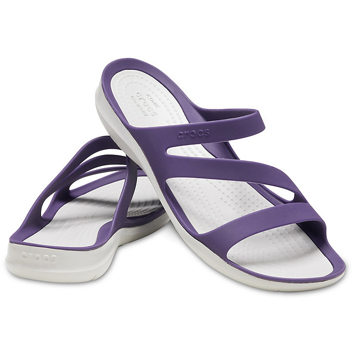 Sandales Crocs Swiftwater Sandal Violette Foncé Blanche Femme | PWR-9549281