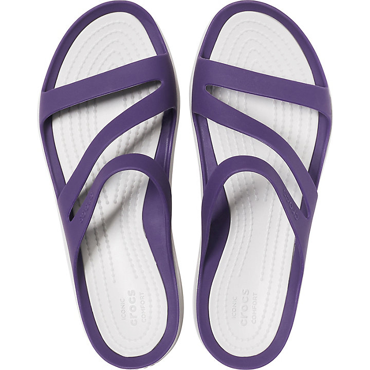 Sandales Crocs Swiftwater Sandal Violette Foncé Blanche Femme | PWR-9549281