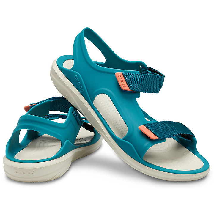 Sandales Crocs Swiftwater Expedition Sandal Turquoise Foncé Beige Femme | VJV-7078741