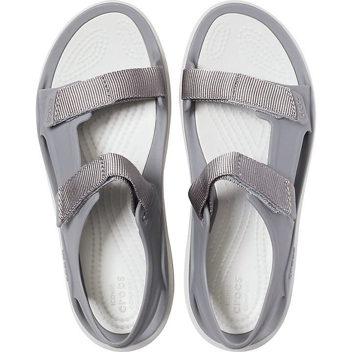 Sandales Crocs Swiftwater Expedition Sandal Grise Blanche Femme | CHI-2330015