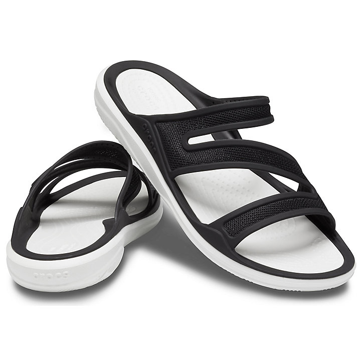 Sandales Crocs Swiftwater Telluride Sandal Noir Blanche Femme | RGL-5255950