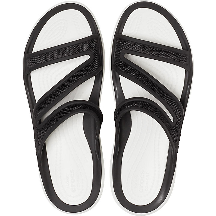 Sandales Crocs Swiftwater Telluride Sandal Noir Blanche Femme | RGL-5255950