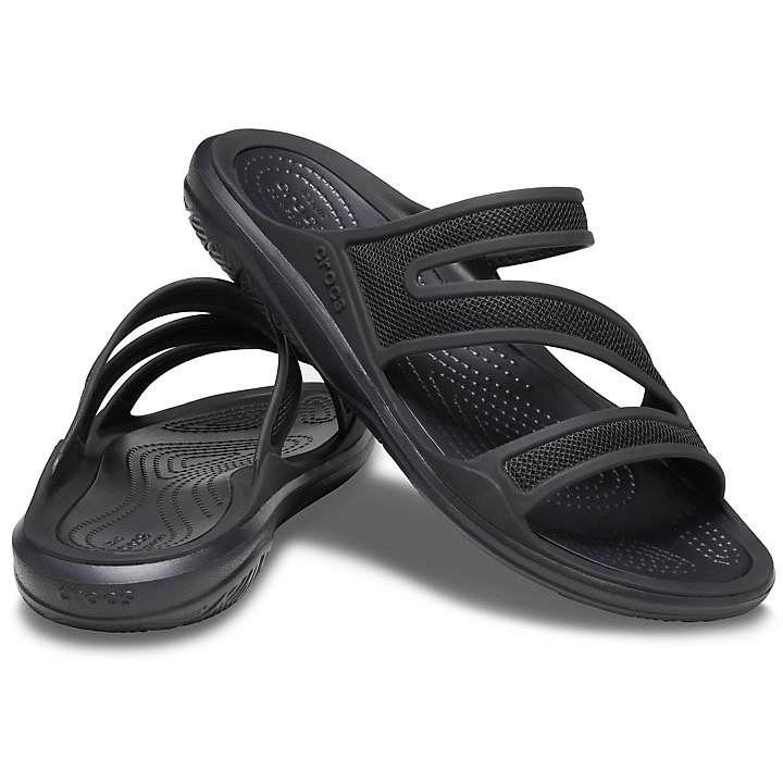 Sandales Crocs Swiftwater Telluride Sandal Noir Femme | GDI-4523673