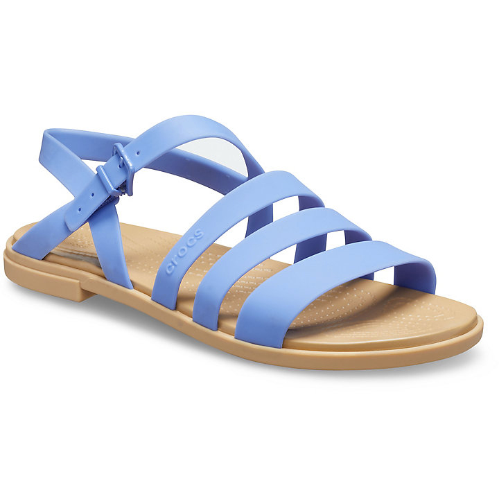 Sandales Crocs Tulum Sandal Bleu Marron Femme | USE-0539683