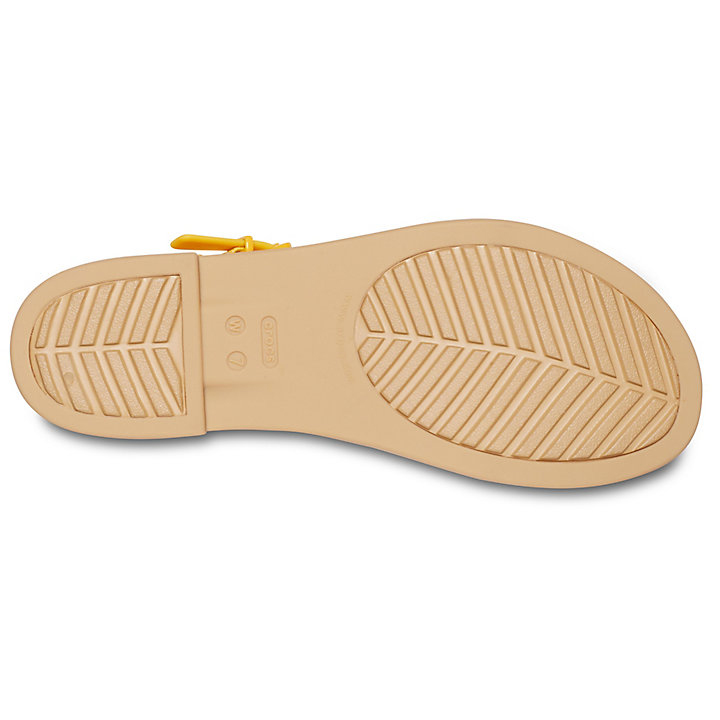 Sandales Crocs Tulum Sandal Jaune Marron Femme | RPG-2782036