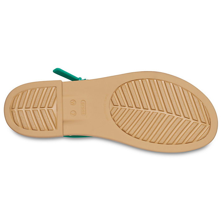 Sandales Crocs Tulum Sandal Vert Foncé Marron Femme | NRD-7742838