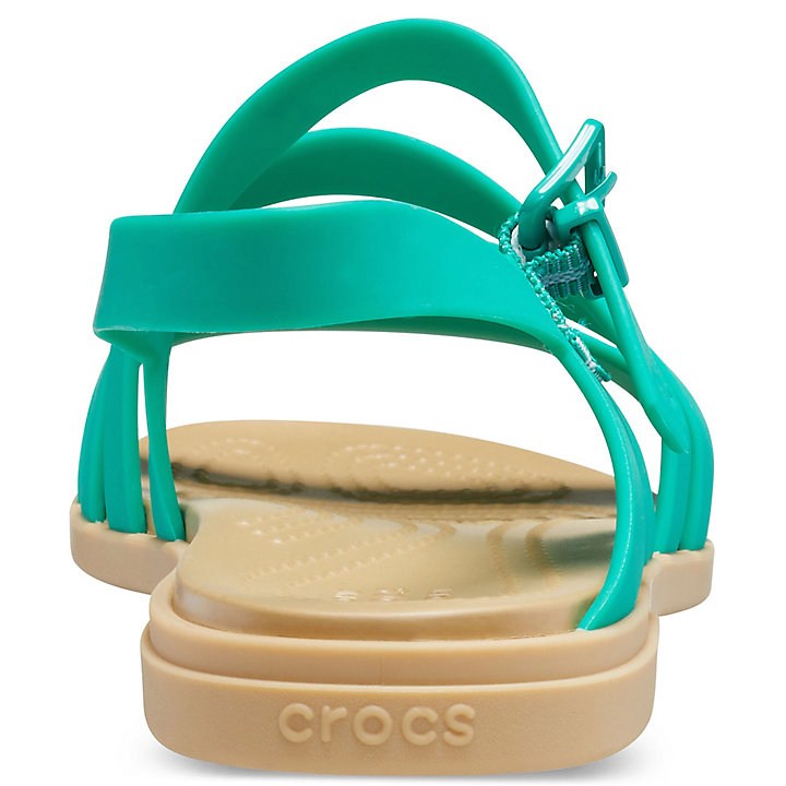 Sandales Crocs Tulum Sandal Vert Foncé Marron Femme | NRD-7742838