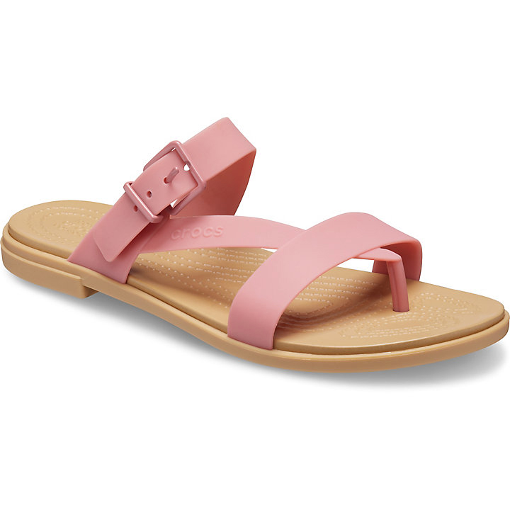 Tong Crocs Tulum Embout Post Sandal - Flip Corail Marron Femme | LYI-2259457