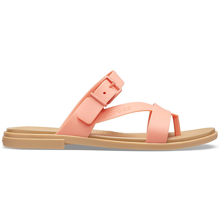 Tong Crocs Tulum Embout Post Sandal - Flip Corail Marron Femme | KFG-3154175