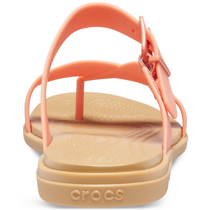 Tong Crocs Tulum Embout Post Sandal - Flip Corail Marron Femme | KFG-3154175