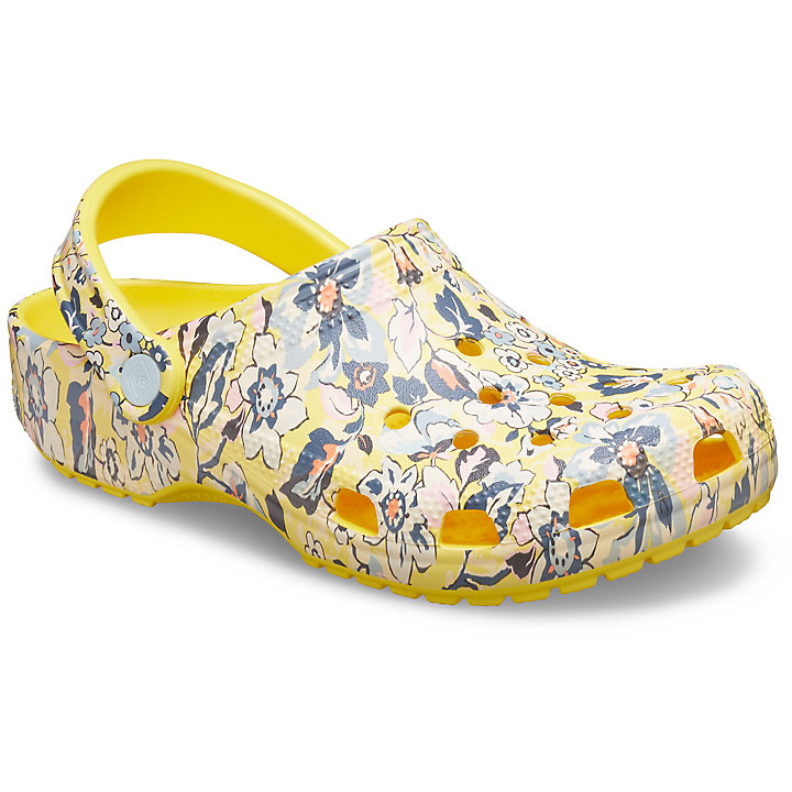 Sabots Crocs Vera Bradley Classiche Clog Jaune Fleur Femme | JLO-1080407