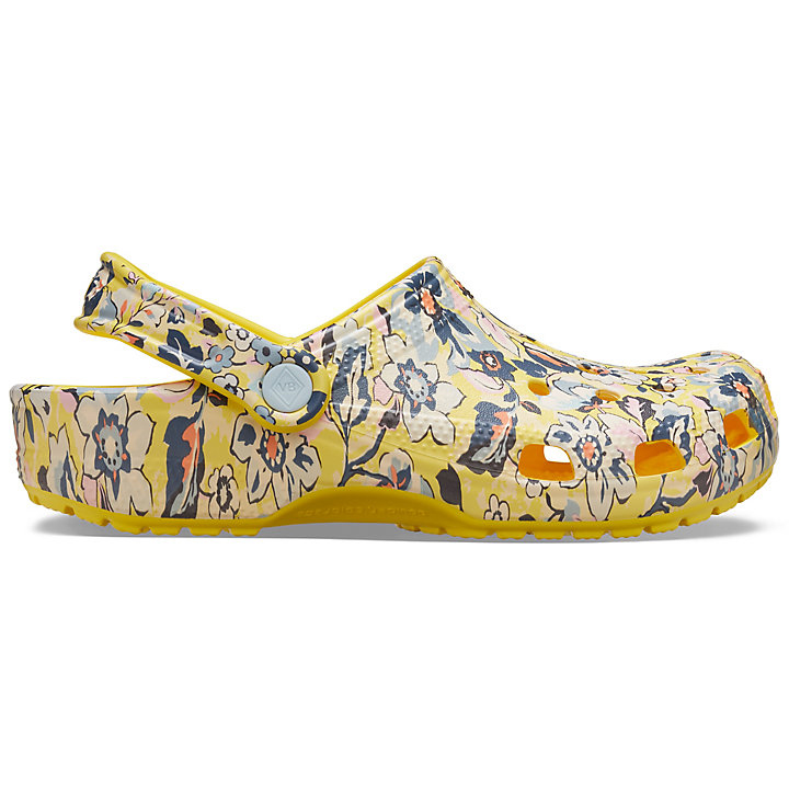 Sabots Crocs Vera Bradley Classiche Clog Jaune Fleur Femme | JLO-1080407