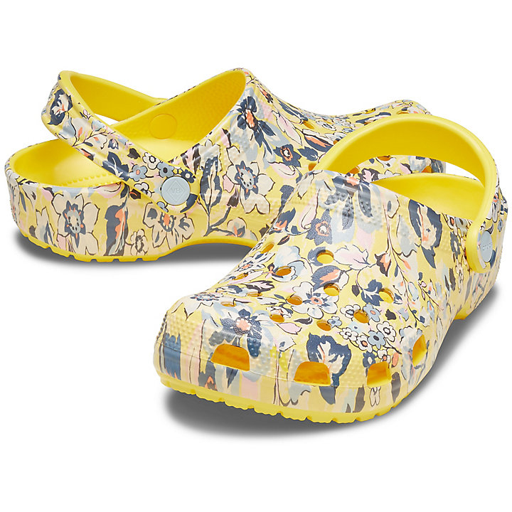 Sabots Crocs Vera Bradley Classiche Clog Jaune Fleur Femme | JLO-1080407