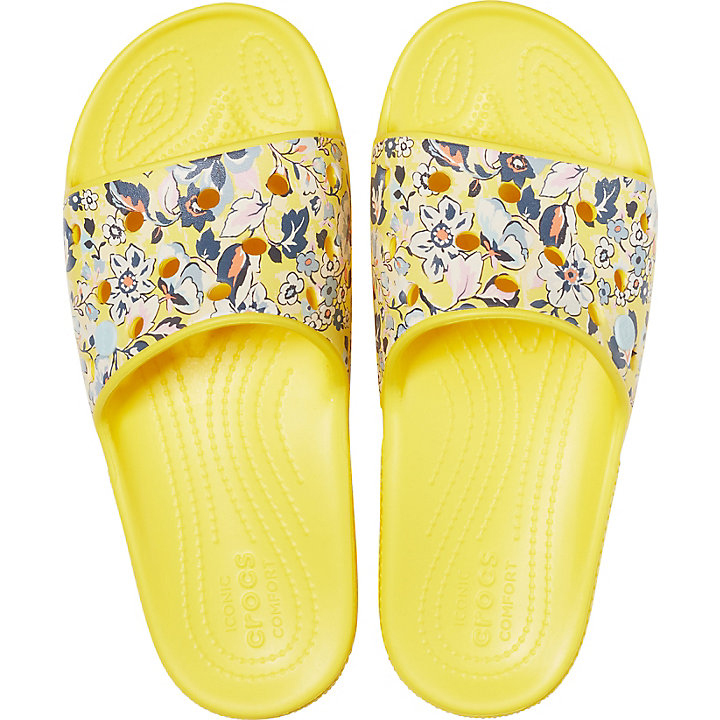 Claquette Crocs Vera Bradley Classiche Claquette Jaune Fleur Femme | FQX-5505282