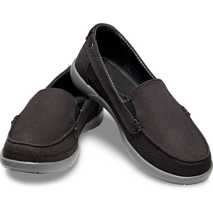 Loafers Crocs Walu Tela Loafer Noir Grise Femme | HWY-0236944