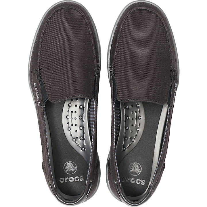 Loafers Crocs Walu Tela Loafer Noir Grise Femme | HWY-0236944