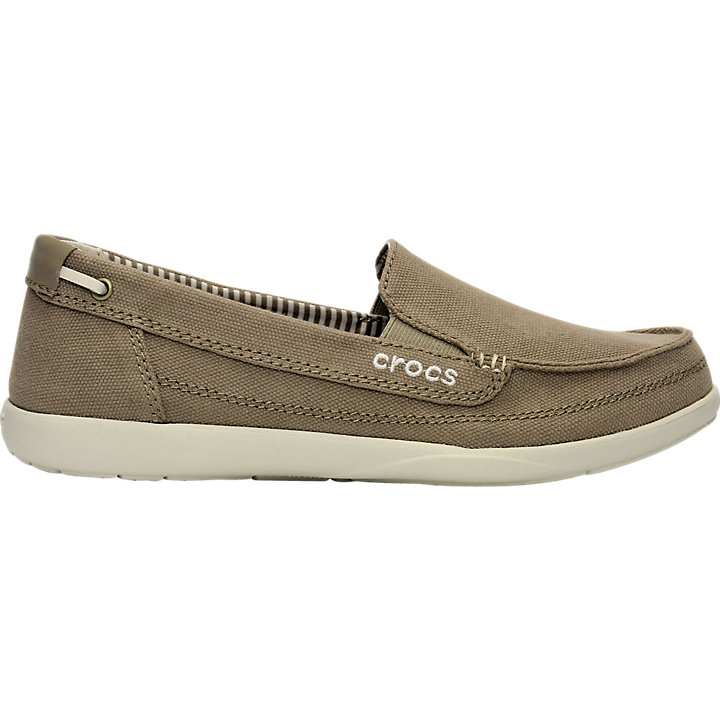 Loafers Crocs Walu Tela Loafer Kaki Beige Femme | KTU-9969420