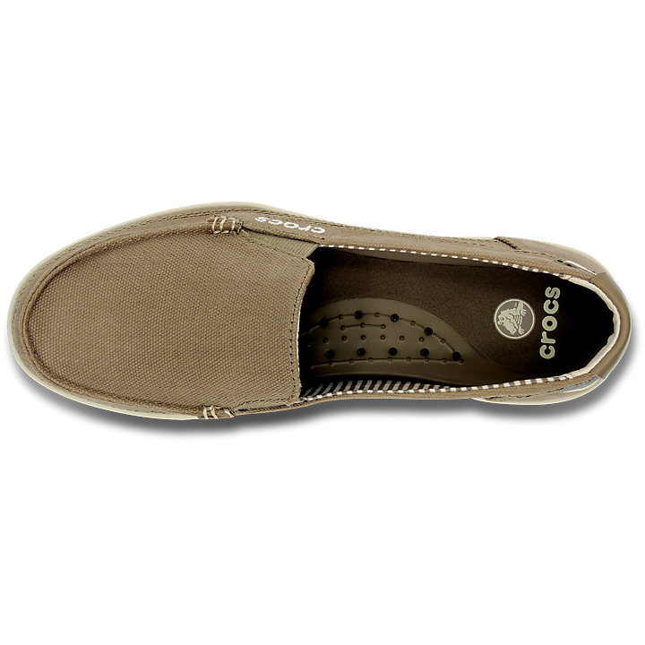 Loafers Crocs Walu Tela Loafer Kaki Beige Femme | KTU-9969420